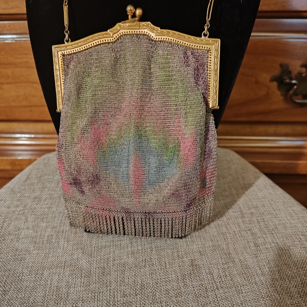 Vintage Multicolor Mesh Evening Bag